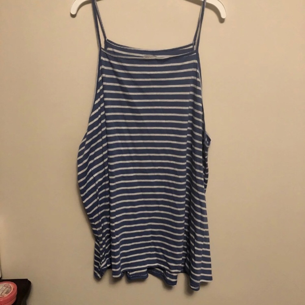 Old Navy XXL Blue And White Striped Tank Top